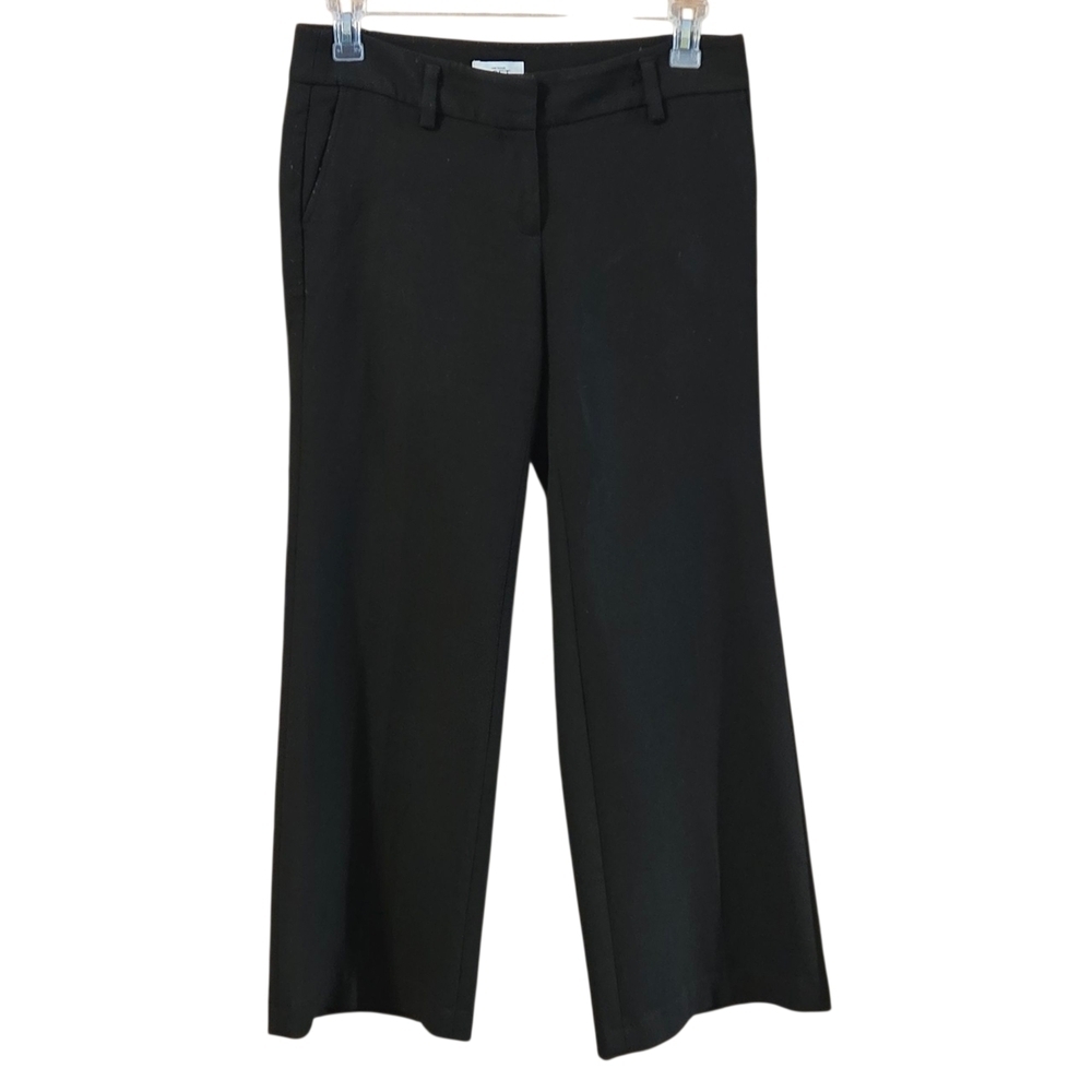 LOFT Womens 6 Marisa Trouser Flare Black Pants Corpcore Business Career 4 Pocket